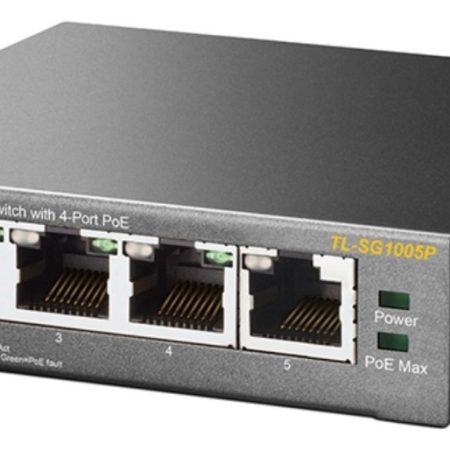 Switch 5 Puertos Gigabit 1000mbps Tp-link Tl-sg1005p Poe