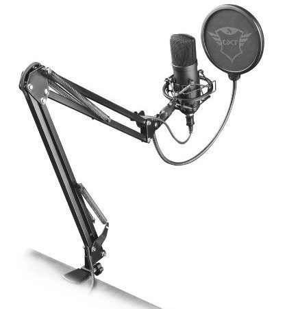 Micrófono Trust Gxt 252+ Condensador Cardioide Con Soporte