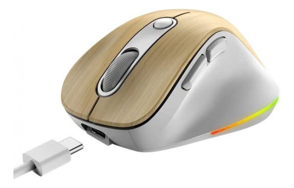 Mouse Inalambrico Genius Rs2 Ergo 9000s Pro Pine Wood - Image 2