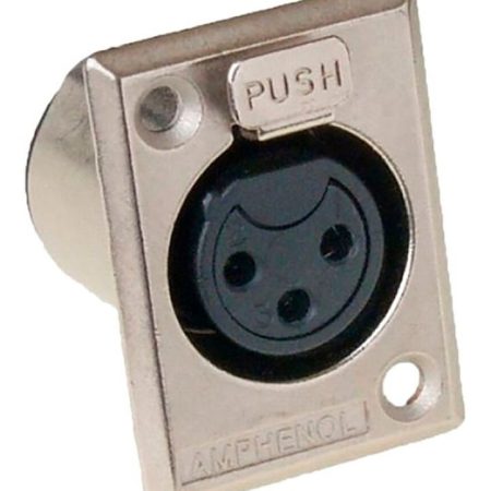 Ficha Amphenol Xlr Hembra Chasis Ac3fpz