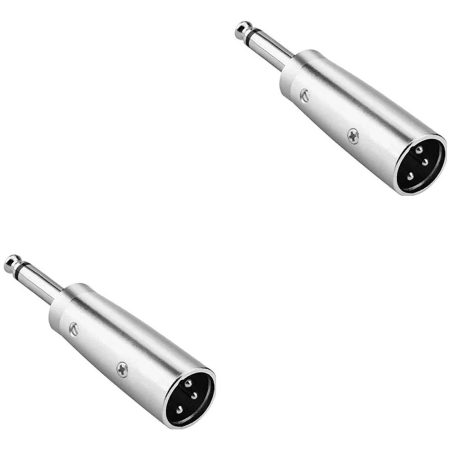 Kit X 2 Adaptadores Xlr Macho A Plug Mono 6.3mm Proel At300