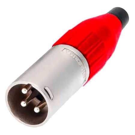 Ficha Xlr Macho Cable Rojo Amphenol Ac3mm-red