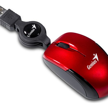 Mouse Usb Genius Micro Traveler Ruby 1000dpi Cable Retractil