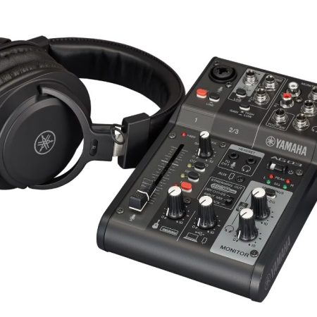 Kit Yamaha Ag03mk2blspk Streaming Auricular Consola Mic