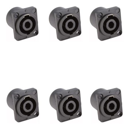 Kit X6 Unidades Speakon Hembra Chasis Xpro K6-cxp-s4mchc