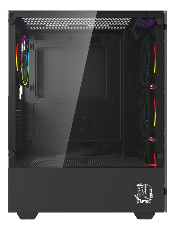 Gabinete Gamer Raptor Sentinel Tg Mid-tower X4 Fan Rgb Negro - Image 2