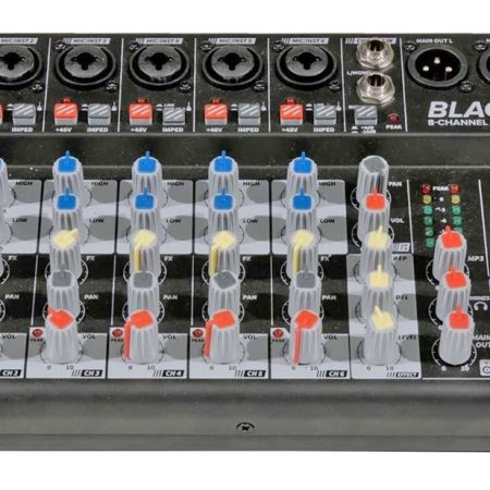 Consola 8 Ch Efectos Ecualizador Mixer Ampro Black Ii 8