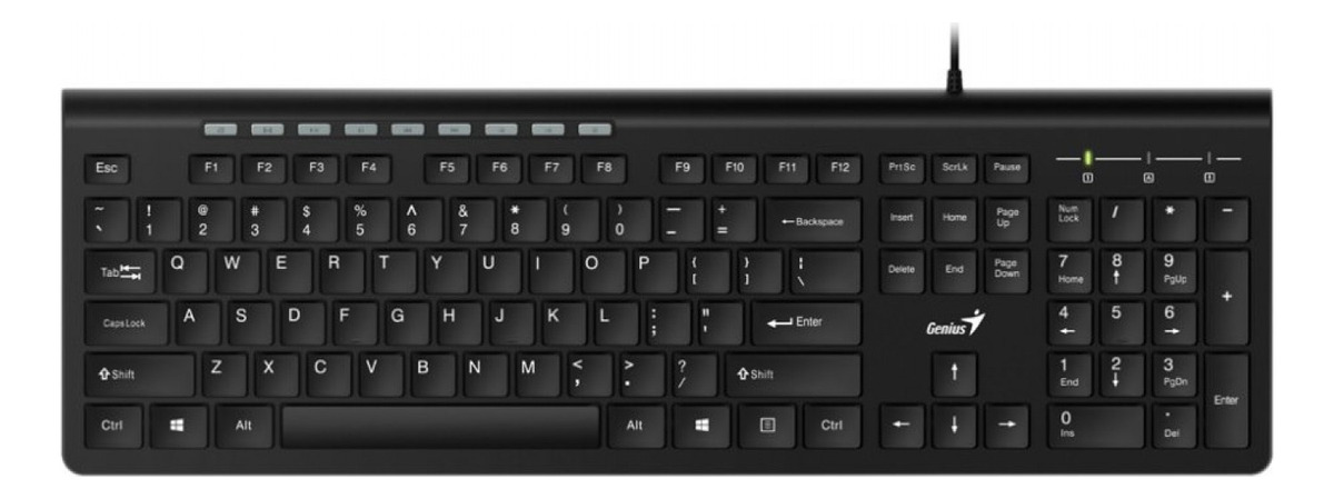 Teclado Usb Genius Slimstar 230ii Negro Spa Membrana
