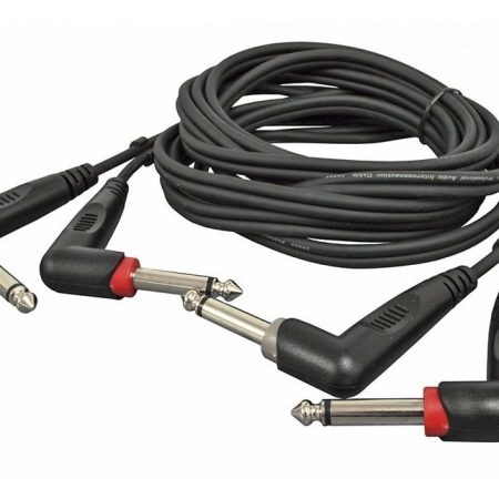 Kit X 2 Unidades Cable Plug A Plug Mono 90° 1m Skp Ippm90-1
