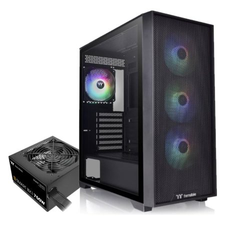 Gabinete Thermaltake H390 Fan X4 Argb Fuente 750w 80 Bronce