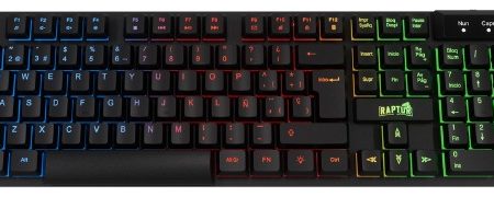 Teclado Raptor Fireclaw M1 Membrana Rainbow 7 Colores
