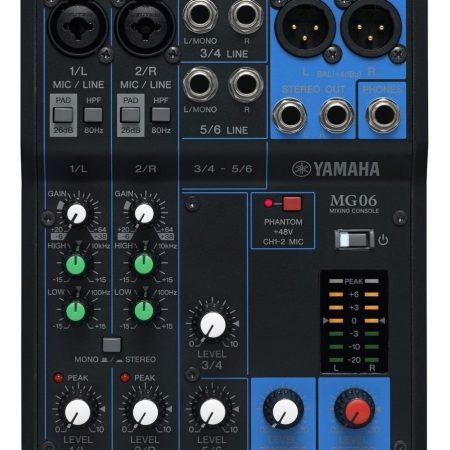 Consola Yamaha Mg06 6 Canales Sin Efectos Phantom