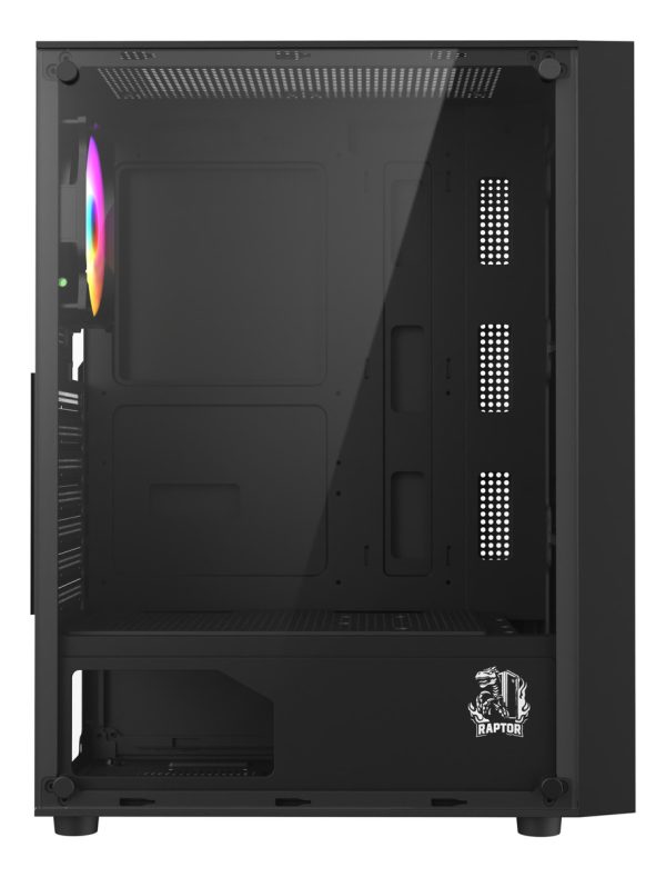 Gabinete Gamer Raptor Vortex Tg Mid-tower X1 Fan Rgb Black - Image 4