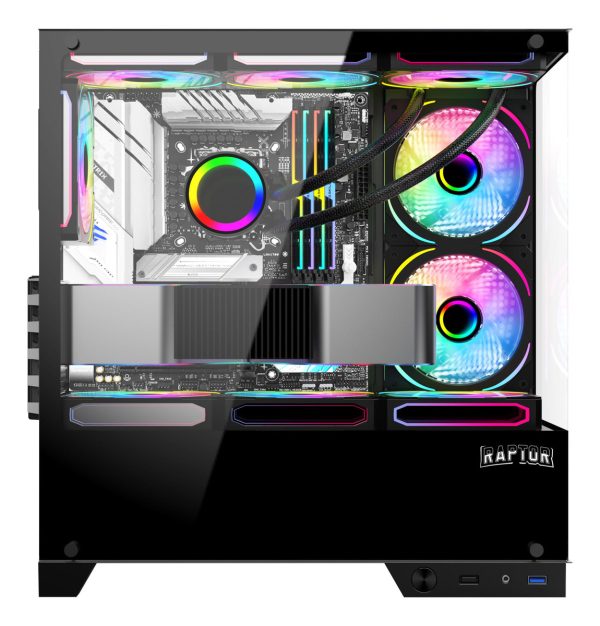 Gabinete Raptor Thunder Strike Mid-tower Rgb Fan X1 Black - Image 2