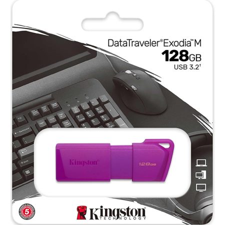 Pen Drive Kingston 128gb Usb 3.2 Neon Purple Kc-u2l128-7lp