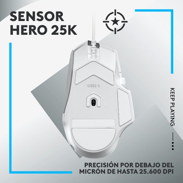 Mouse Gamer Logitech G502x White 25600 Dpi - Image 6
