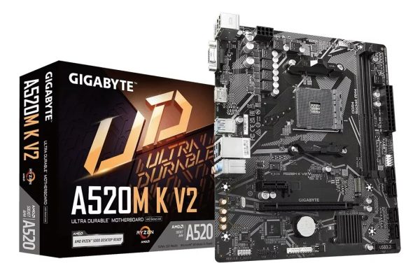 Mother Gigabyte A520m K V2 Ddr4 Am4 Serie 3000/4000/5000