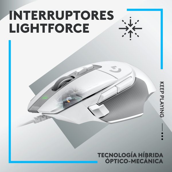 Mouse Gamer Logitech G502x White 25600 Dpi - Image 8