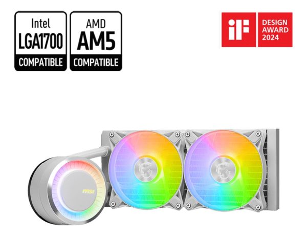 Watercooler Cpu Msi Mag Coreliquid E240 White 240mm Rgb - Image 2