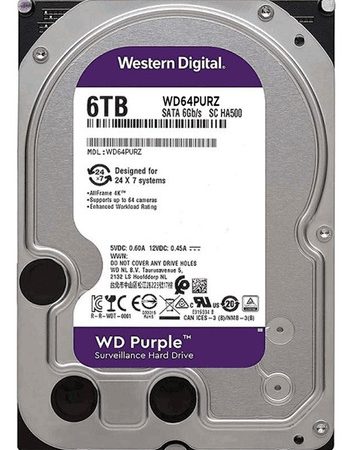 Disco Rigido 6tb Wd Purple Wd64purz Video Vigilancia Dvr Nvr
