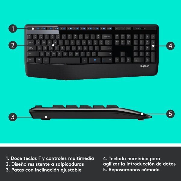 Kit Teclado Y Mouse Inalambrico Logitech Mk345 Negro - Image 8