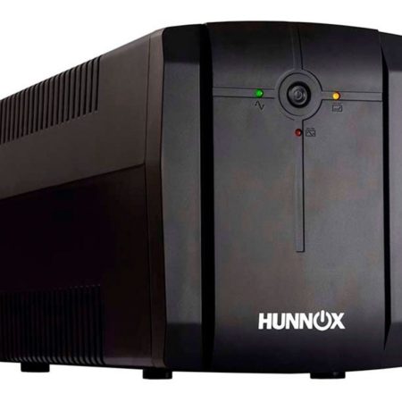 Ups Hunnox 1500va De 900w Con Conexión Usb Y Led Negro