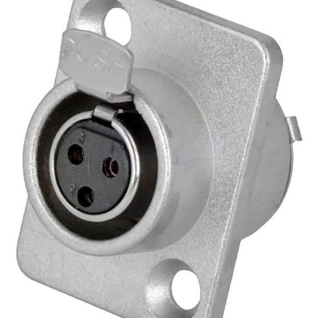 Ficha Mini Xlr Para Chasis Hembra Amphenol Ag3fcrv