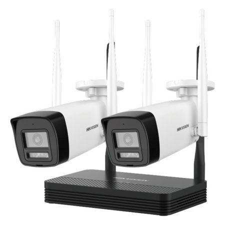 Kit Nvs + 2 Camaras Ip Wifi Hikvision 4mp Easy Link Exterior