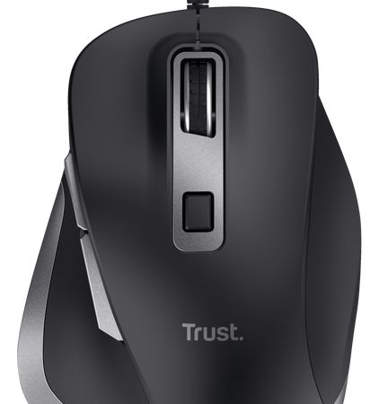 Mouse Alambrico Trust Fyda Negro 6 Botones 5000dpi