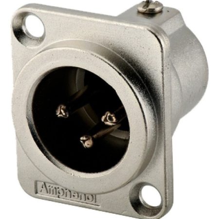 Ficha Amphenol Xlr Macho Chasis Ac3mdz