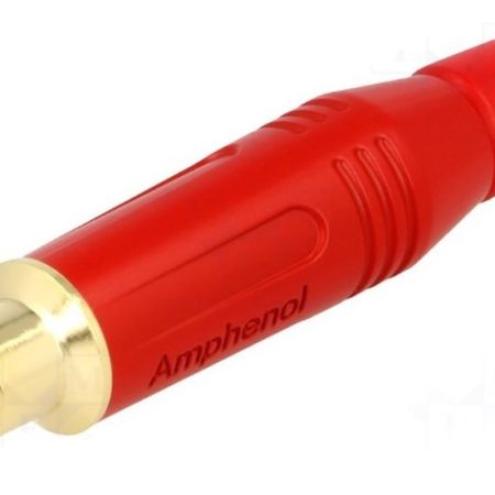 Ficha Rca Macho Cable Rojo Amphenol Acjr-red