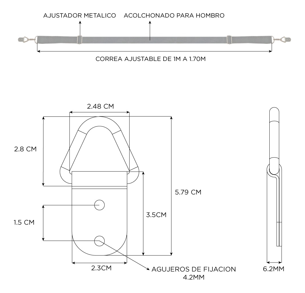 Bandolera Correa Ajustable Para Cases 25kg Rab Belt25k - Image 3