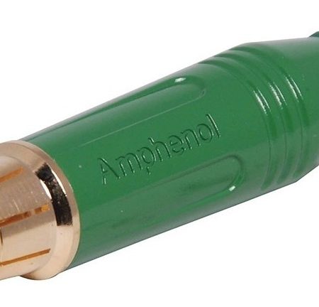 Ficha Rca Macho Cable Verde Amphenol Acpr-grn