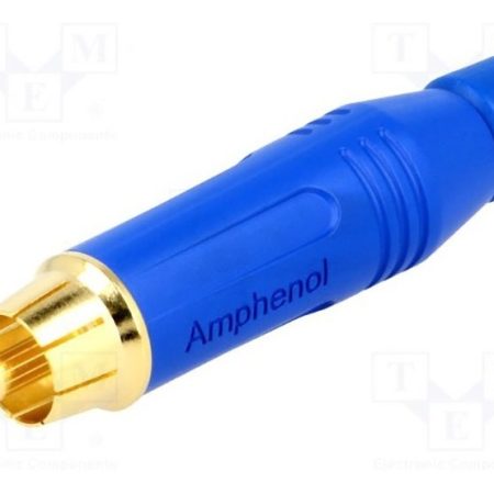 Ficha Rca Macho Cable Azul Amphenol Acpr-blu