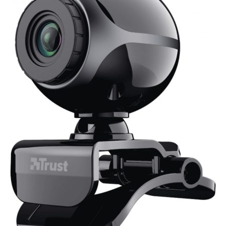Cámara Web Trust Exis Sd Color Negro/plata