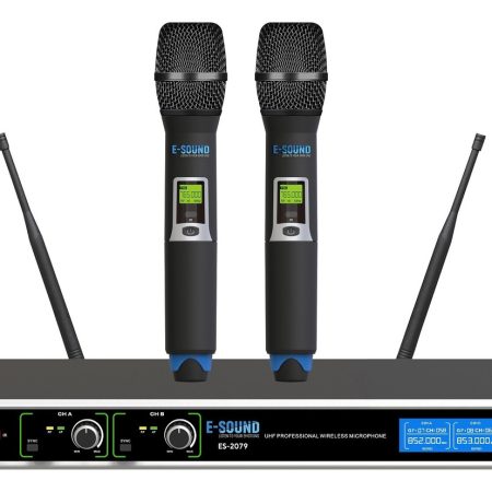 Microfono Inalambrico Uhf Doble Mano E-sound Es-2079