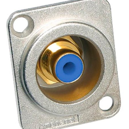 Ficha Rca Hembra Chasis Azul Amphenol Acjd-blu