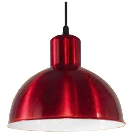 Lampara Colgante De Aluminio 22 Cm Ferrolux C-121roj