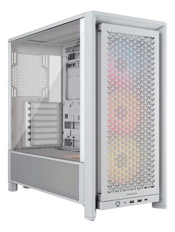 Gabinete Corsair Frame 4000d Rs Vidrio Fan Argb X3 Blanco