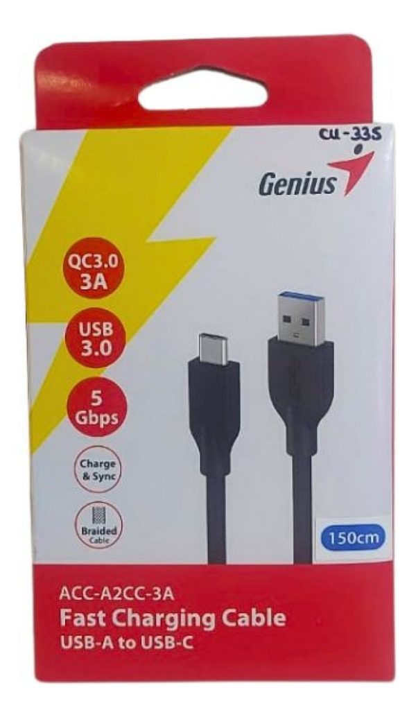 Cable Usb Genius 1.5m Usb-a A Usb-c 5gbps Usb3.0 - Image 2