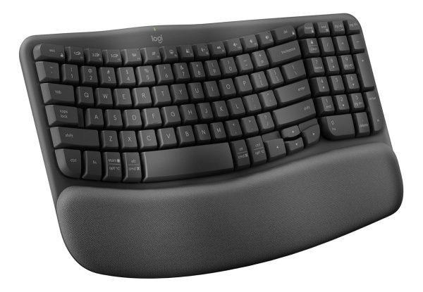 Teclado Inalambrico Logitech Wireless Wave Keys Ergo Español Negro