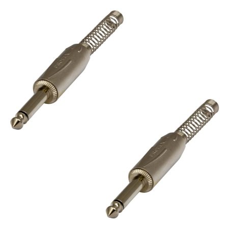 Kit X 2 Fichas Plug Mono 6.3mm Metalico Proel S4cpro-k2