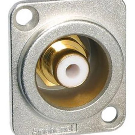 Ficha Rca Hembra Chasis Blanco Amphenol Acjd-wht