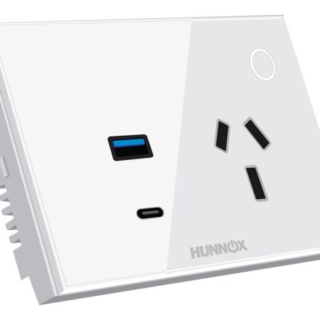Tomacorriente + Usb A + Usb C Hunnox Smart Google Alexa