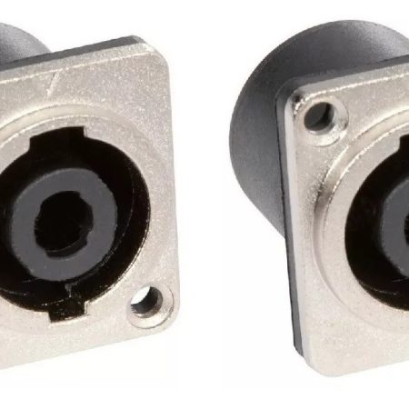 Fichas Speakon 2 Unidades Metal Hembra Chasis Adam Hall 7875