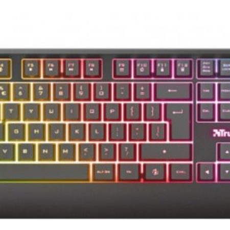 Teclado Gamer Rgb Rainbow Trust Ziva Led Pc Retroiluminado