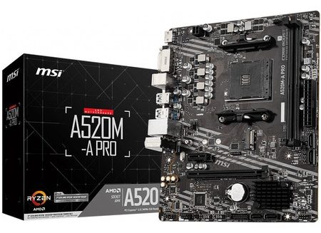 Mother Msi A520m-a Pro Ddr4 Am4 3ra 4ta 5ta Gen