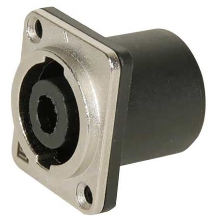 Ficha Speakon Chasis Cuadrada Metalica Ampro Clc-s4fm