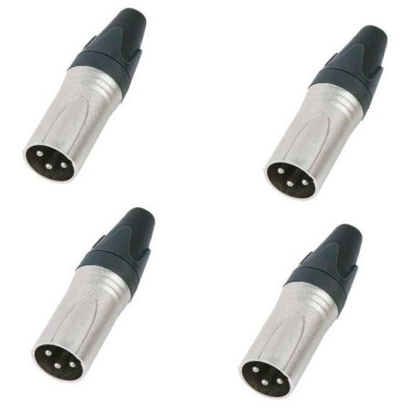 Kit X 4 Ficha Xlr Macho Para Cable Ampro Stagelab St-0007
