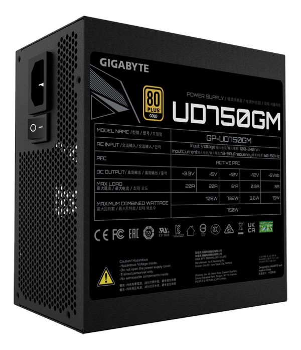 Fuente Gigabyte 750w 80 Plus Gold Ultradurable Full Modular - Image 4